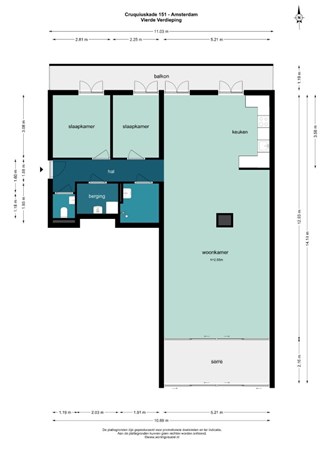 Floor plan - Cruquiuskade 151, 1018 AM Amsterdam 